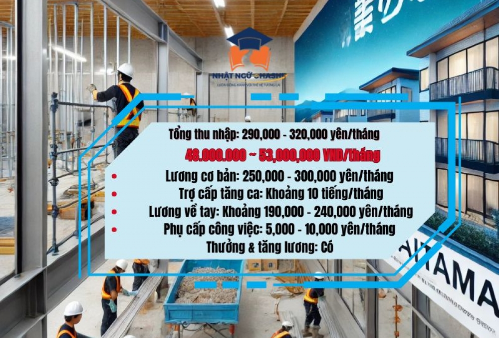 Việc làm ngành xây dựng tại Nhật Bản – lương cao, hỗ trợ nhà ở style=