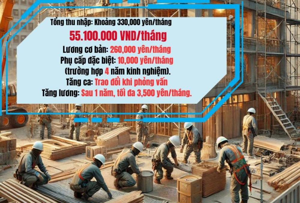 Cơ hội làm việc tại Nhật Bản - Tuyển 5 lao động ngành Xây dựng (Tháo dỡ, Giàn giáo) style=