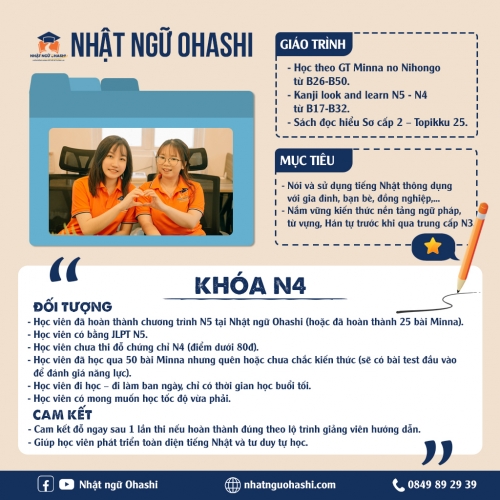 Khóa Sơ Cấp Offline N4 style=