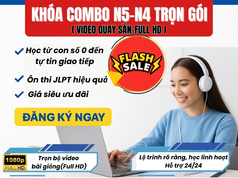 Học Tiếng Nhật N5 N4 Online với học phí ưu đãi – Cơ Hội Tiết Kiệm 50%