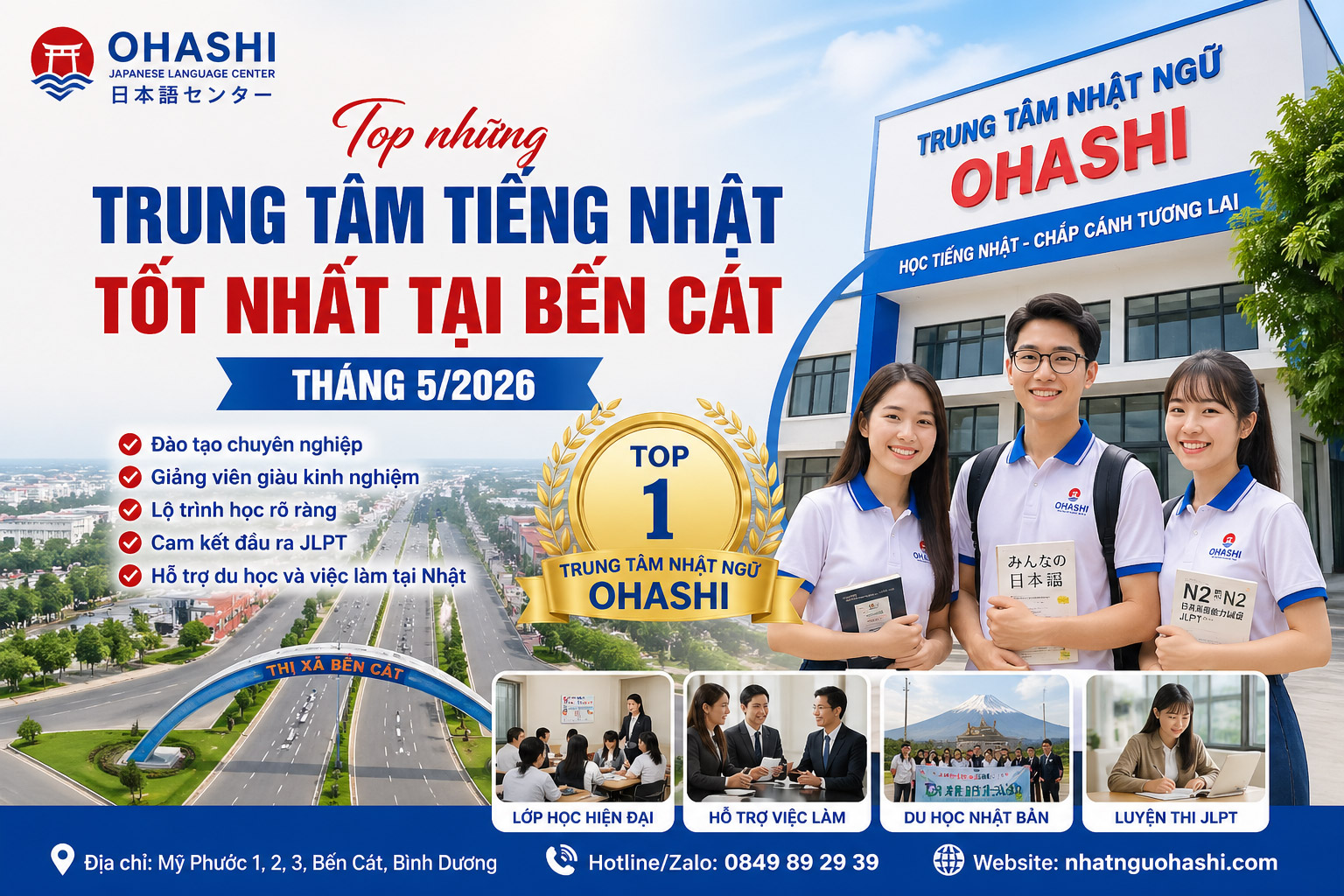 Top Trung Tâm Tiếng Nhật Tốt Nhất Tại Bến Cát Tháng 5/2026