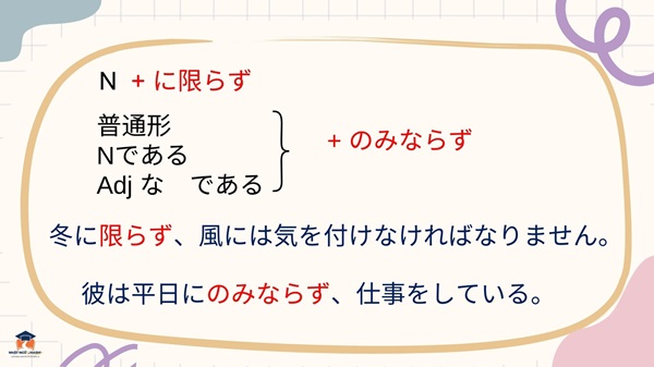  phan-biet-に限らず-va-のみならず