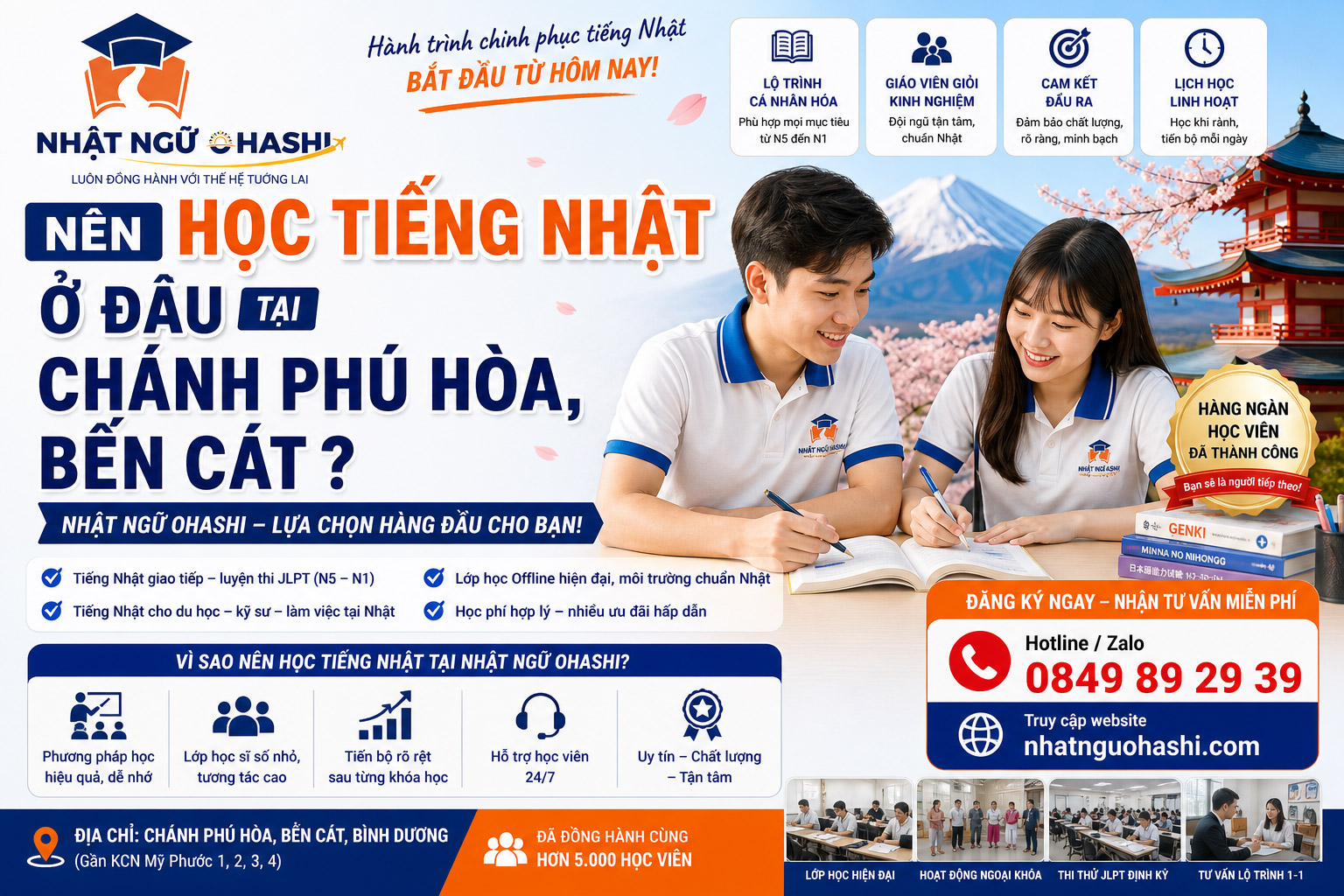 học tiếng nhật tại chánh phú hòa bến cát bình dương nhật ngữ ohashi