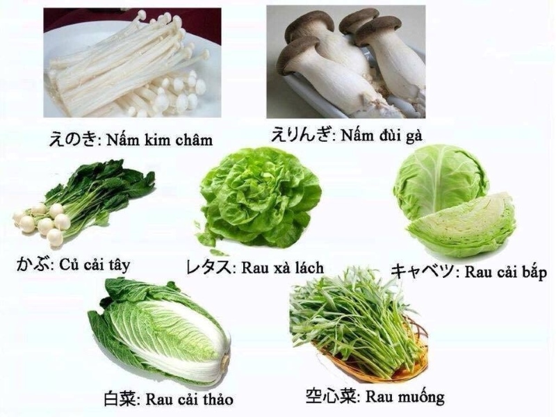 từ vựng rau củ quả tiếng Nhật